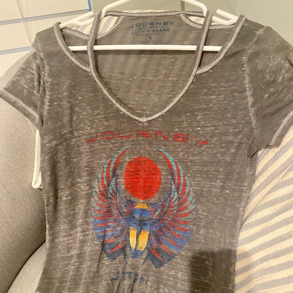 Distressed old Journey Band Tee, Lucky Brand, S